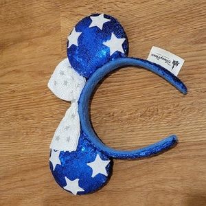 Mickey Mouse Ears - Blue with White Stars